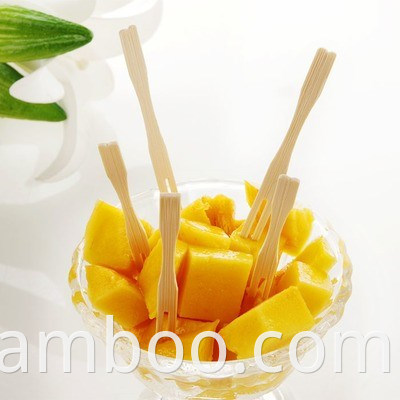 High quality bamboo fruit fork